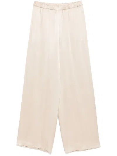 Antonelli Satin Trousers In Neutrals