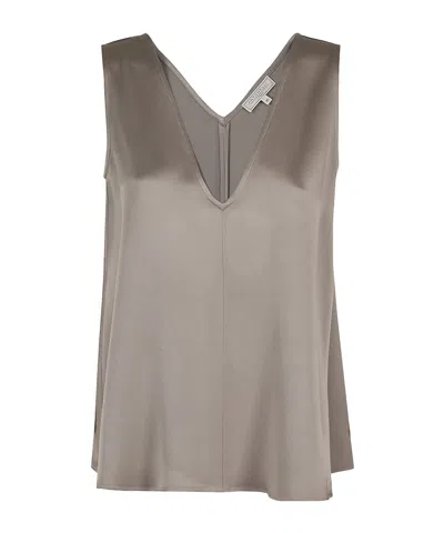 Antonelli Satin Vest In Gray
