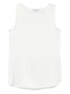 Antonelli Round-neck Satin Vest In White
