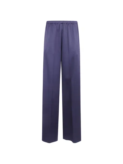 Antonelli Satin-finish Wide-leg Trousers In Purple