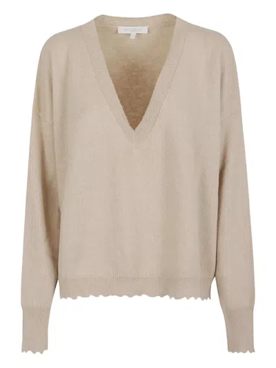 ANTONELLI SCALLOPED V-NECK SWEATER