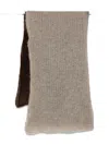 Antonelli Elena Two-tone Ribbed Scarf In Brown