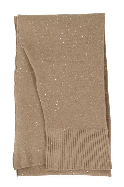 Antonelli Sequin-embellished Scarf In Brown