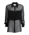 Antonelli Semi-sheer Long-sleeved Shirt In Black