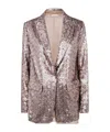 Antonelli Sequin-decorated Suit Jacket In Pink