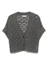 Antonelli Sparkle-decorated Knitted Sweater In Grey