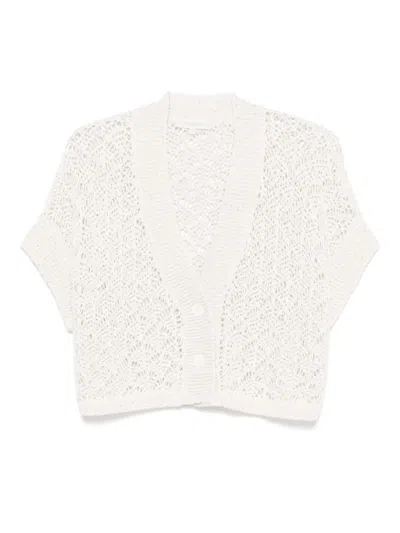Antonelli Sequin-embellished Cardigan In Neutrals