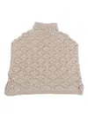 Antonelli Intricate Openwork Sleeveless Knitted Top In Neutral