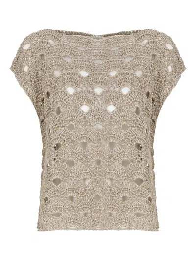 ANTONELLI SEQUIN-EMBELLISHED CUT-OUT KNITWEAR