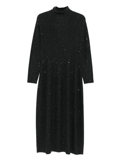 Antonelli Sequin-embellished Dress In Black