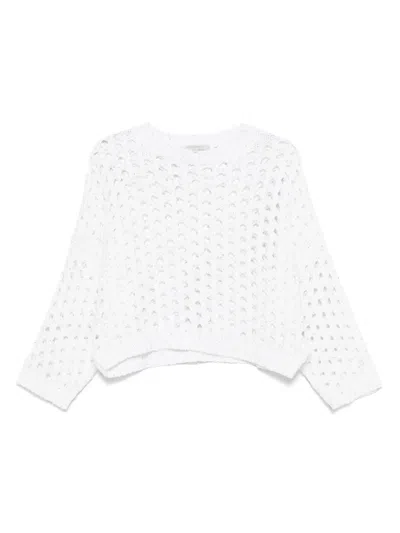 Antonelli Sequin-embellished Sweater In White