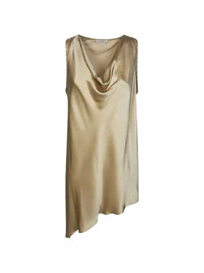 Antonelli Sequin-embellished Asymmetric Top In Gold