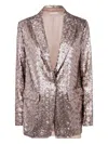 Antonelli Sequin-decorated Suit Jacket In Gold