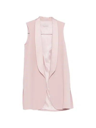 Antonelli Shawl-collar Gilet In Pink