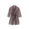 Antonelli Sheer Belted Coat In Grey