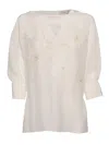 Antonelli Embroidered Pattern Blouse In Neutral