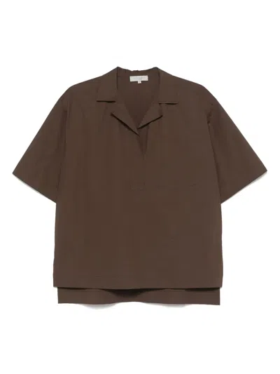 Antonelli Short-sleeve Blouse In Brown