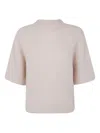 Antonelli Short-sleeve Knitted Top In Neutral