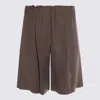Antonelli Brown Linen Shorts In Brown