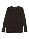 Antonelli Side-slits Sweater In Brown