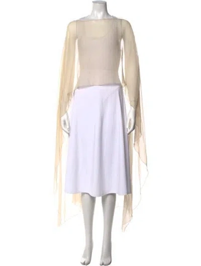 Pre-owned Antonelli Silk Cape W/ Tags In Neutrals