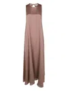 Antonelli Silk Midi Dress In Brown