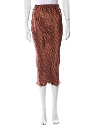 Pre-owned Antonelli Silk Midi Length Skirt In Multi