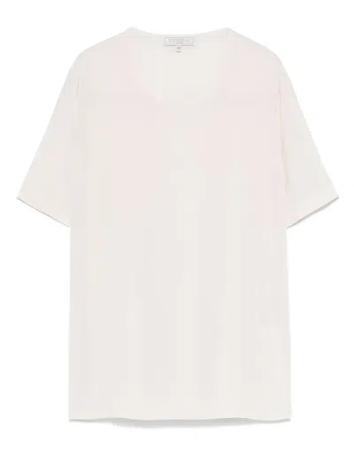 Antonelli Silk T-shirt In Neutrals