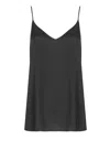 Antonelli 'abe' Black Sleeveless Top With Spaghetti Straps And V Neck