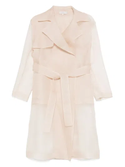 Antonelli Silk Trench Coat In Multicolor