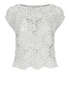 Antonelli Silver Linen And Cotton Knit Top