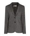 Antonelli Herringbone-button Jacket In Gray
