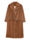 Antonelli Brown Tailored Coat With Structured Fit In Brown