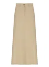 Antonelli Beige Viscose Skirt In Neutral