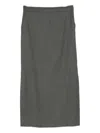 Antonelli Classic Knee-length Gray Skirt With Subtle Details In Gray