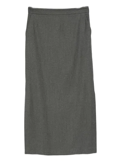 Antonelli Patch Pocket Midi Skirt In Gray