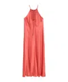 Antonelli Coral Silk Blended Midi Dress In Pink