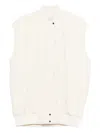 Antonelli Ribbed Sleeveless Vest In White