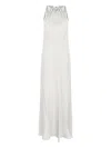 Antonelli Sleeveless Belted Dress In Grey