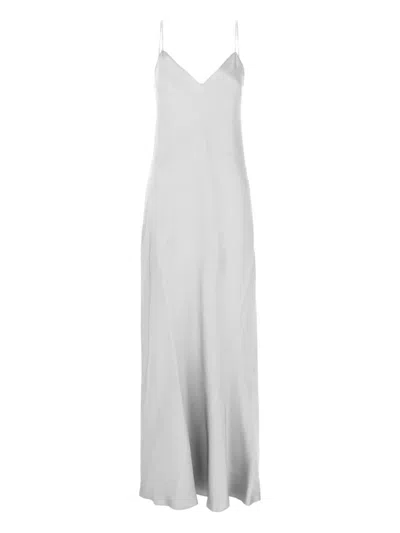 Antonelli Slip Midi Dress In Grey