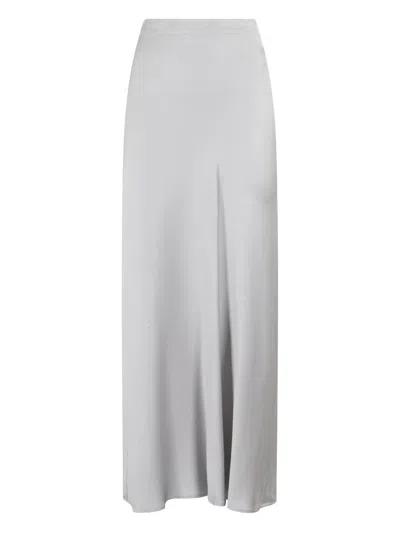 Antonelli Slit-detail Maxi Skirt In Silver
