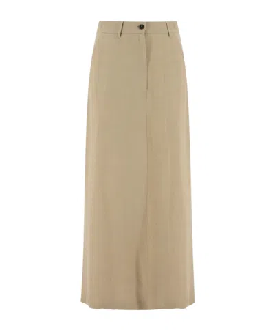 ANTONELLI SLIT DETAIL MIDI SKIRT