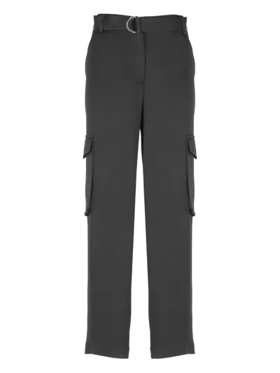Antonelli Sorbo Belted Cargo Trousers In Black
