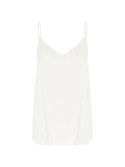 Antonelli Spaghetti-strap V-neck Top In White