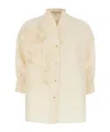 Antonelli Sequin-embellished Leaf-patch Shirt In Neutral
