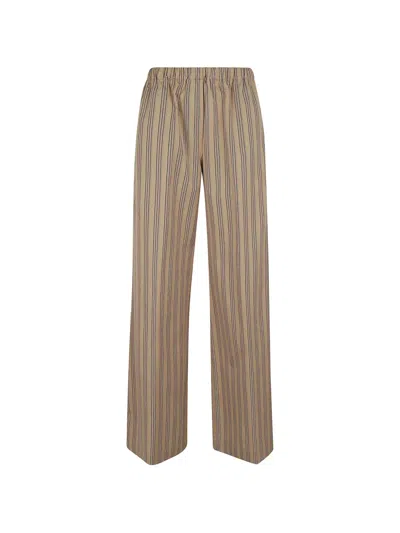 Antonelli Steven Striped Wide-leg Trousers In Neutral
