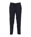 Antonelli High-waisted Black Trousers With Relaxed Fit In Black