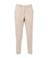 Antonelli Beige Relaxed Fit Trousers With Tailored Silhouette In Brown