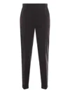 Antonelli Dark Blue Cotton Pants In Black