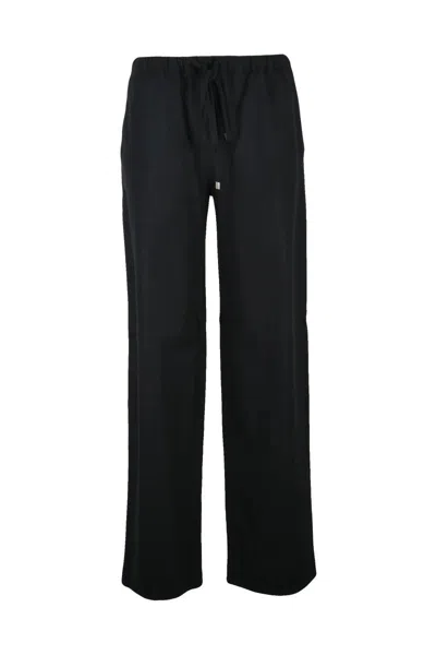Antonelli Straight-leg Black Trousers With Relaxed Fit